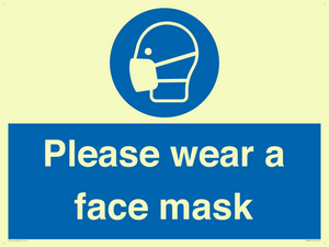 Please wear a face mask